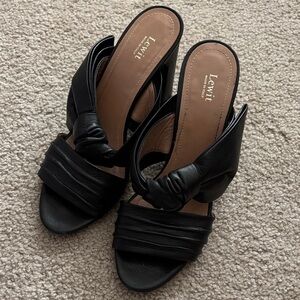 Lewit Leather Black Knotted heels size 39